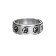 Stainless Steel Turning Decompression Gossip Ring for All