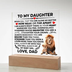 To My Daughter Braver – Acrylic Square