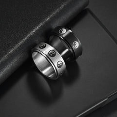 Stainless Steel Turning Decompression Gossip Ring for All